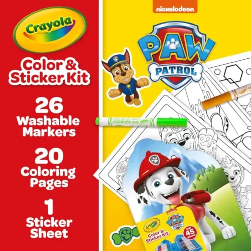 Crayola Colour and Sticker 45 Piece Set - Paw Patrol - Image 3