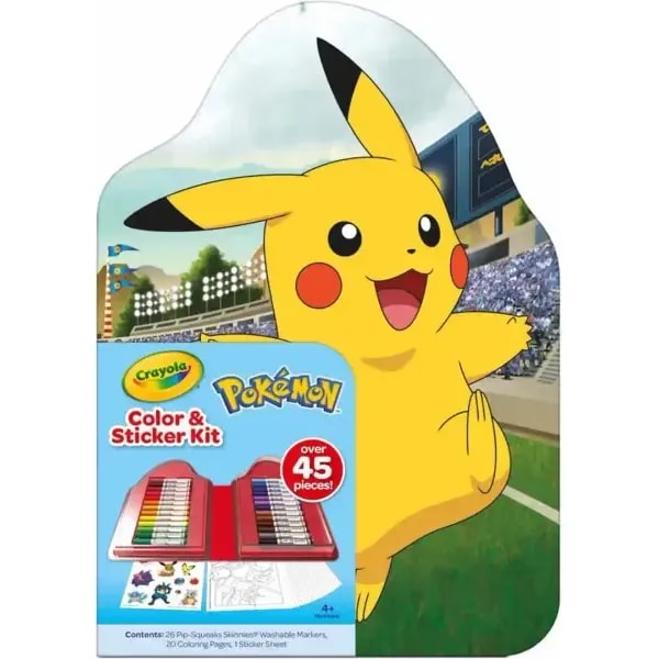 Crayola Pokémon Colour and Sticker 45 Piece Art Set with Washable Markers 1 Crayola Pokémon Colour and Sticker 45 Piece Art Set with Washable Markers