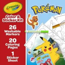 Alternative view of Crayola Pokémon Colour and Sticker 45 Piece Art Set with Washable Markers