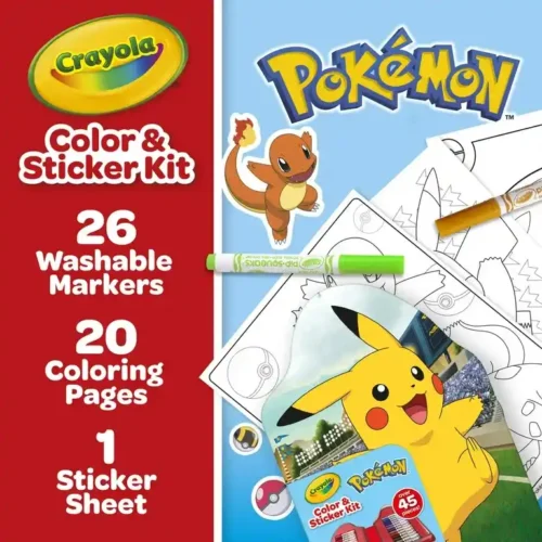Crayola Colour and Sticker 45 Piece Set - Pokemon - Image 4