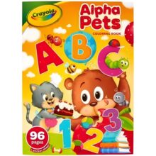 Crayola Alpha Pets Colouring and Sticker Activity Book – 96 Pages