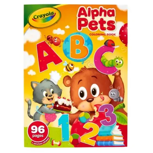 Crayola Colouring Book With Stickers - Alpha Pets
