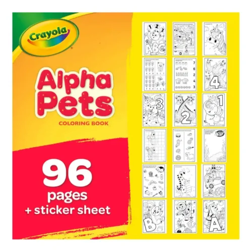 Crayola Colouring Book With Stickers - Alpha Pets - Image 2