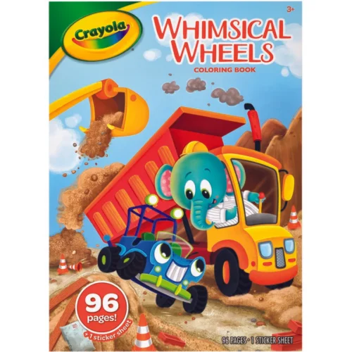Crayola Colouring Book With Stickers - Whimsical Wheels