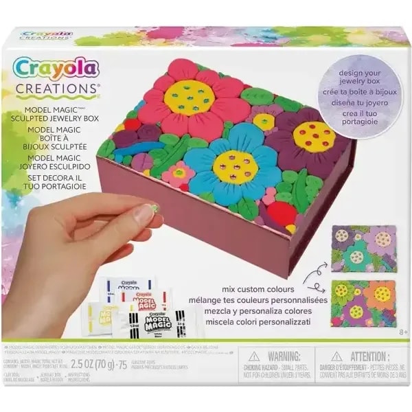 Crayola Creations Model Magic Sculpted Jewellery Box Craft Kit 1 Crayola Creations Model Magic Sculpted Jewellery Box Craft Kit