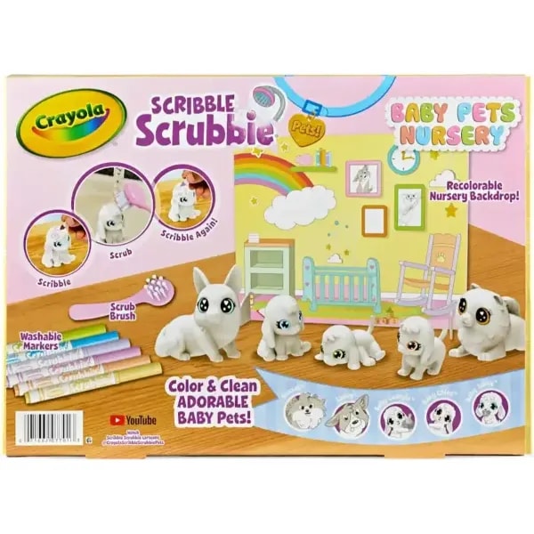 Crayola Scribble Scrubbie Playset Colour and Wash Set Nursery Baby Pets 3 Crayola Scribble Scrubbie Playset Colour and Wash Set Nursery Baby Pets - Image 3
