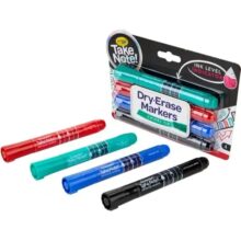Crayola Whiteboard Markers Chisel Tip Assorted Colours 4 Pack