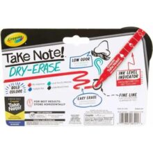 Crayola Whiteboard Markers Fine Line Assorted Colours 4 Pack