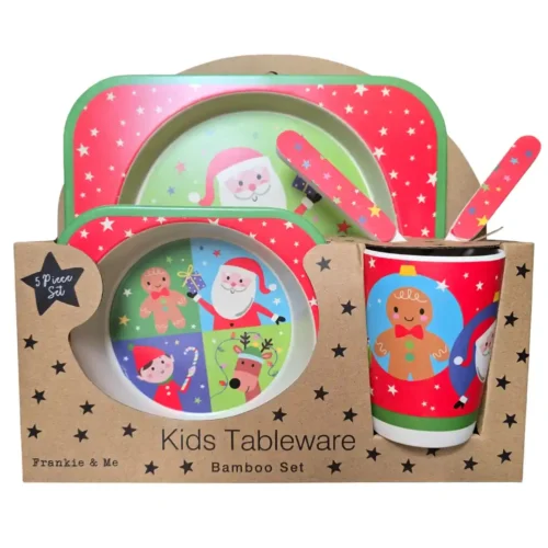 Frankie and Me Kids Tableware Bamboo Set - Christmas
