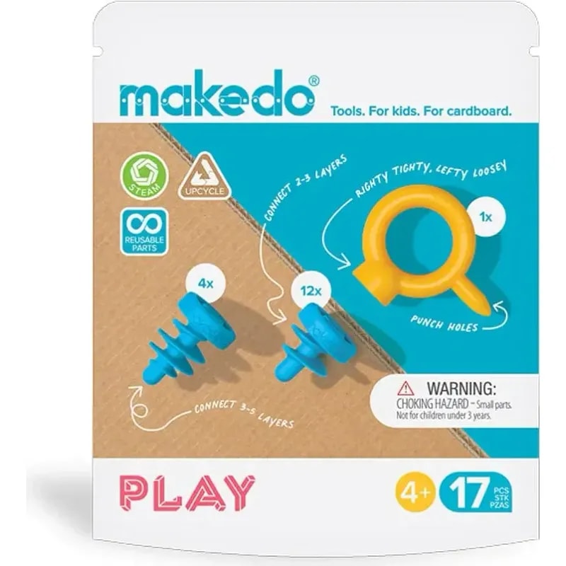 Makedo Play 17 Piece Cardboard Construction Kit 1 Makedo Play 17 Piece Cardboard Construction Kit