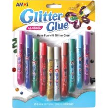 Amos Glitter Glue 10 Pack 10.5ml