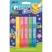 Amos Glitter Glue 5 Pack 10.5ml – Neon Colours