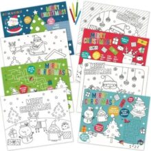 Alternative view of Artwrap Christmas Activity Placemats 8 Pack