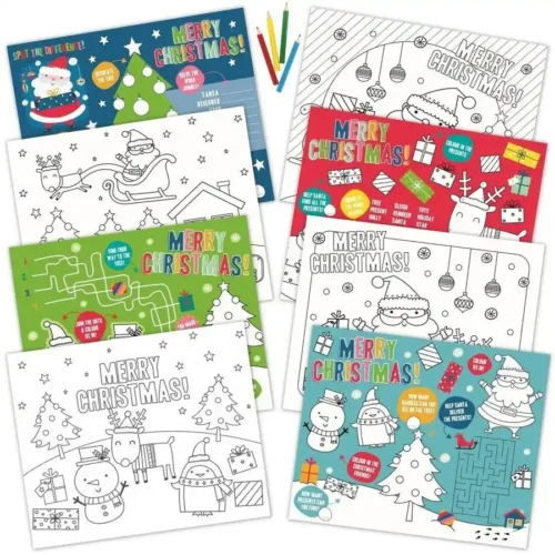 Artwrap Christmas Activity Placemats 8 Pack - Image 2