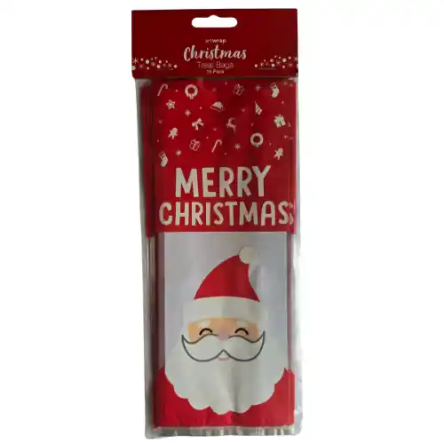 Artwrap Christmas Cello Treat Bags 15 Pack - Santa