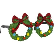 Alternative view of Artwrap Christmas Novelty Glasses - Wreaths