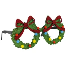 Alternative view of Artwrap Christmas Novelty Glasses - Wreaths