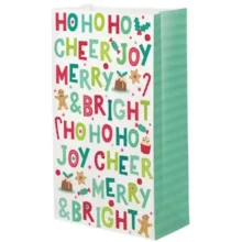 Artwrap Christmas Paper Treat Bags 6 Pack - Merry and Bright