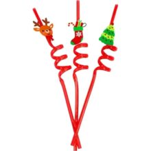 Artwrap Christmas Reusable Straws 3 pack - Stocking, Tree, Reindeer - Image 2