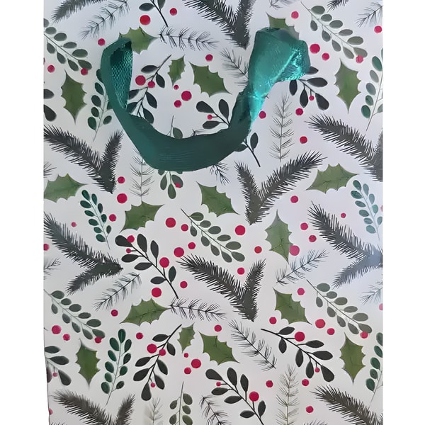 Artwrap Christmas Small Bag - Holly 1 Artwrap Christmas Small Bag - Holly