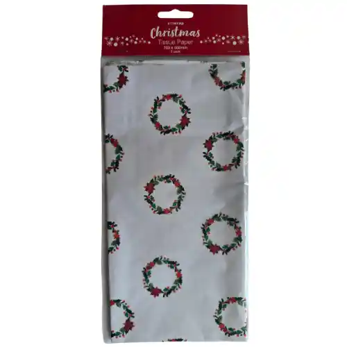 Artwrap Christmas Tissue Paper 3 Pack - Wreaths