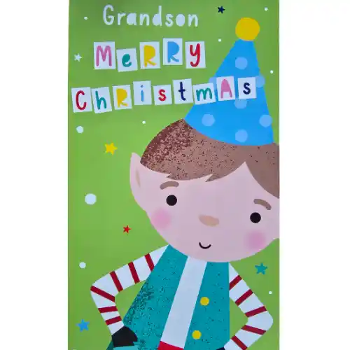 Christmas Card - Grandson, Merry Christmas