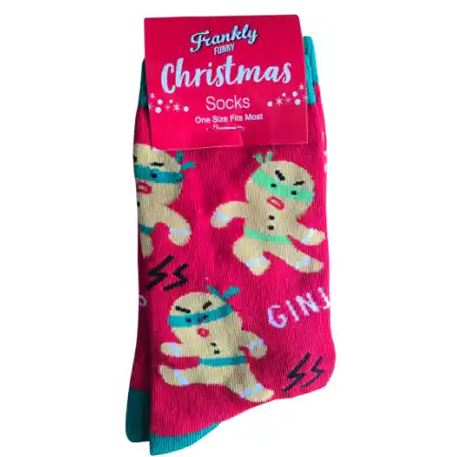 Frankly Funny Christmas Socks - Adults Size - Ginjas