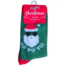 Frankly Funny Christmas Socks - Adults Size - Yo Yo Yo
