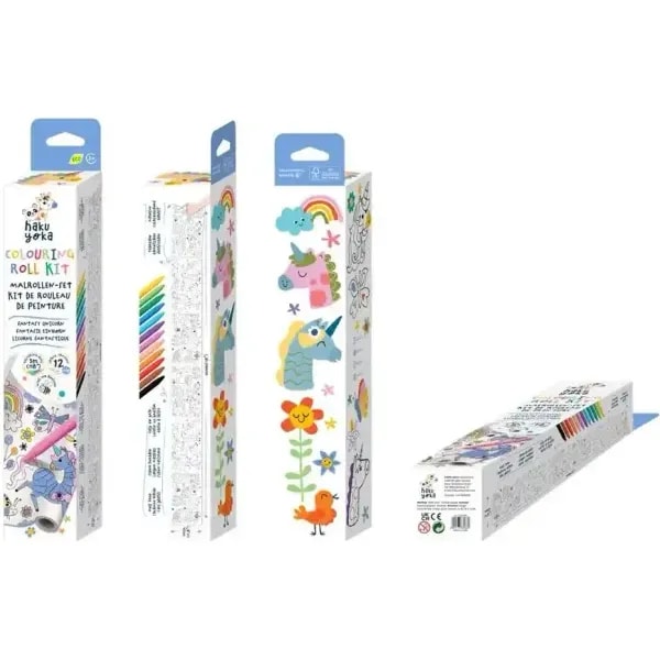 Haku Yoka Fantasy Unicorn 3 Metre Colouring Roll Kit with 12 Crayons 5 Haku Yoka Fantasy Unicorn 3 Metre Colouring Roll Kit with 12 Crayons - Image 5