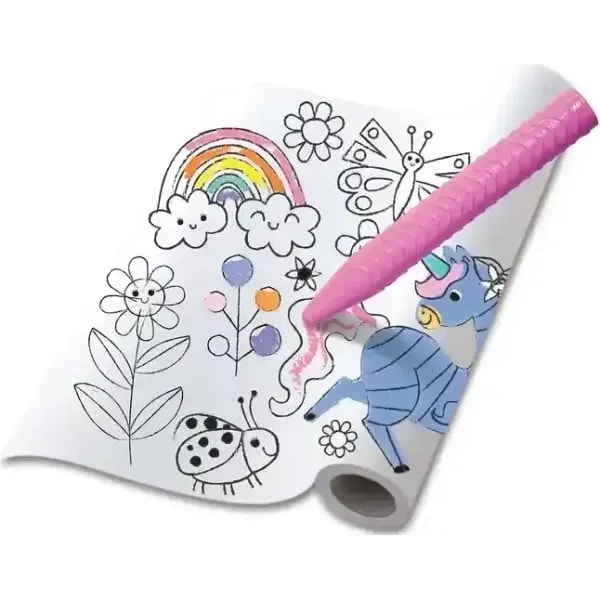 Haku Yoka Fantasy Unicorn 3 Metre Colouring Roll Kit with 12 Crayons 3 Haku Yoka Fantasy Unicorn 3 Metre Colouring Roll Kit with 12 Crayons - Image 3