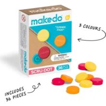 Makedo Scru Dot Summer Daze Decoration Pack Red Orange Yellow