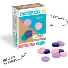 Makedo Scru Dot Twilight Dreams Decoration Pack Pink Purple Navy