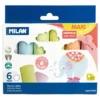 Milan Non Dust Maxi Chalk 6 Pack