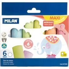 Milan Non Dust Maxi Chalk 6 Pack