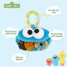Alternative view of Sesame Street Cookie Monster Activity Teether Soft Toy