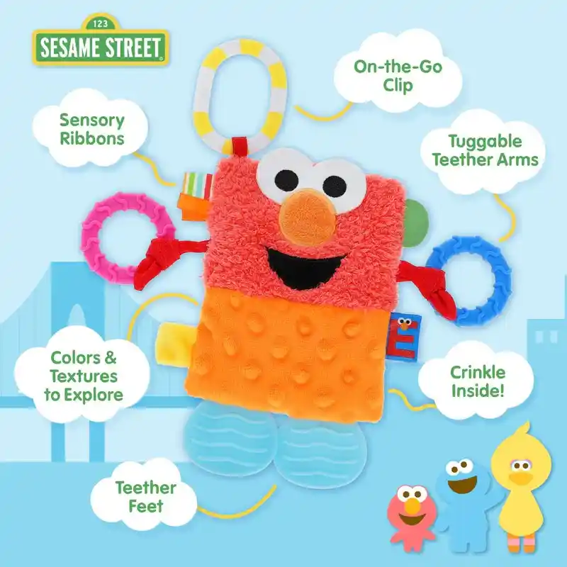 Sesame Street Soft Toy - Elmo Tug and Tag Toy - Image 5