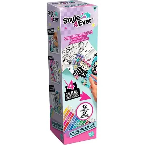 Style 4 Ever 4 Metre Colouring Roll Up Set with Pencils and Stickers 2 Style 4 Ever 4 Metre Colouring Roll Up Set with Pencils and Stickers - Image 2