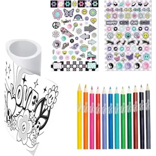 Style 4 Ever 4 Metre Colouring Roll Up Set with Pencils and Stickers 3 Style 4 Ever 4 Metre Colouring Roll Up Set with Pencils and Stickers - Image 3