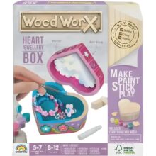 Wood WorX Heart Bling Bling Box Wooden Build and Paint Craft Kit