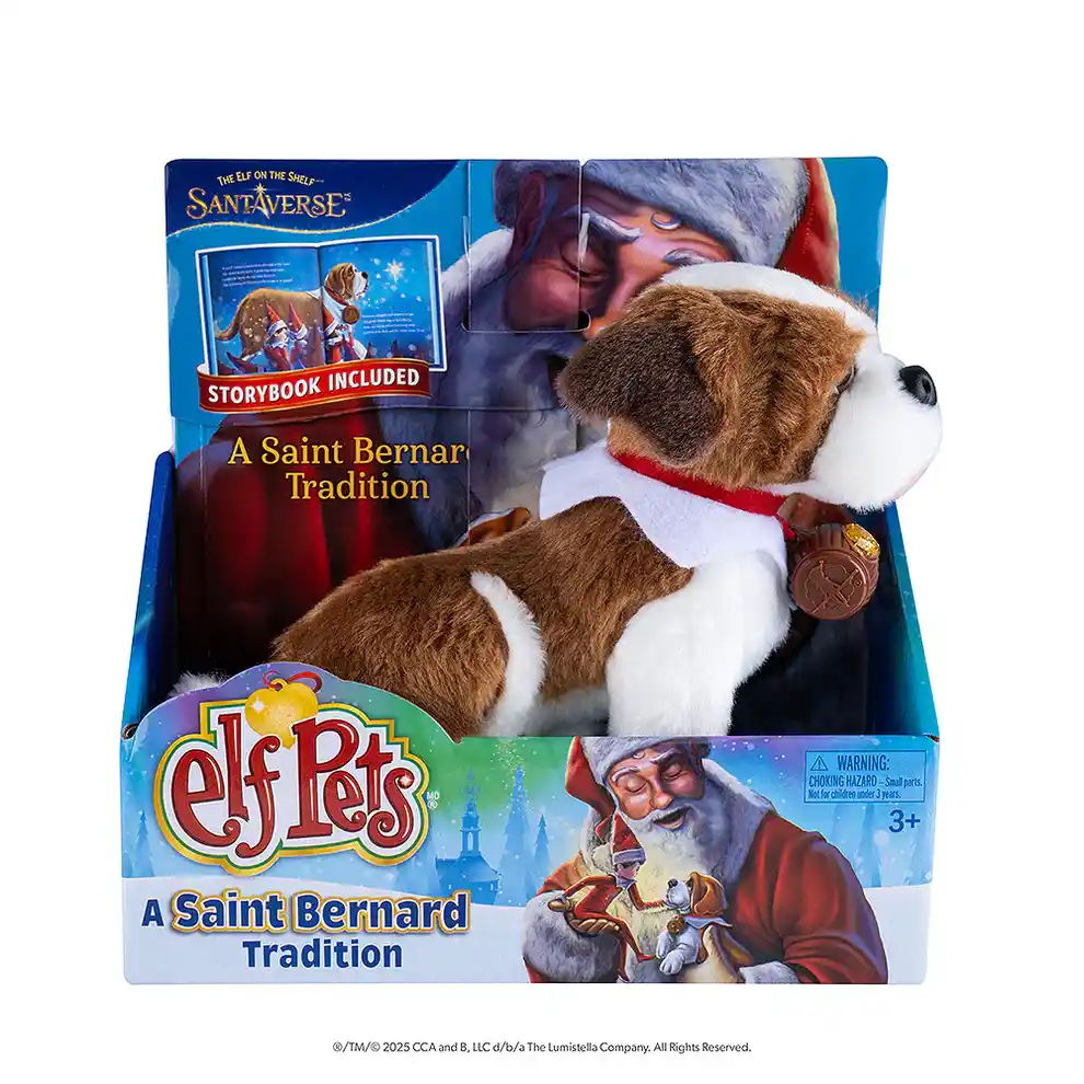 Elf Pets A Saint Bernard Tradition – Storybook and Plush Set