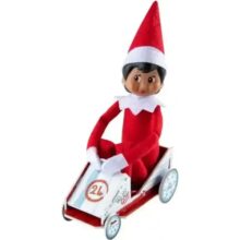 Alternative view of The Elf on the Shelf Orna Moments Scout Elf Racer