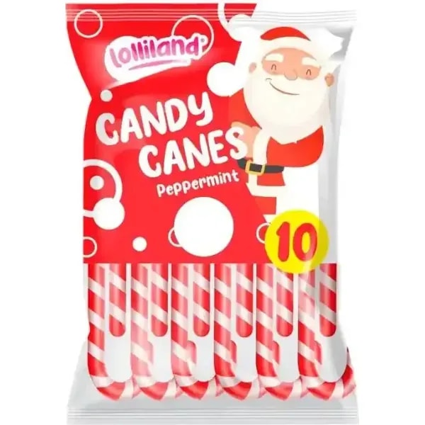 Lolliland Candy Canes 10 Pack - Peppermint 1 Lolliland Candy Canes 10 Pack - Peppermint