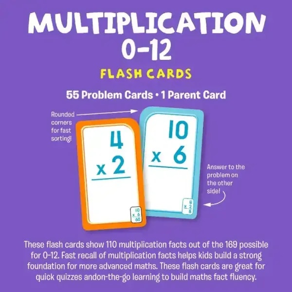 School Zone Multiplication 0–12 Flash Cards 4 School Zone Multiplication 0–12 Flash Cards - Image 4