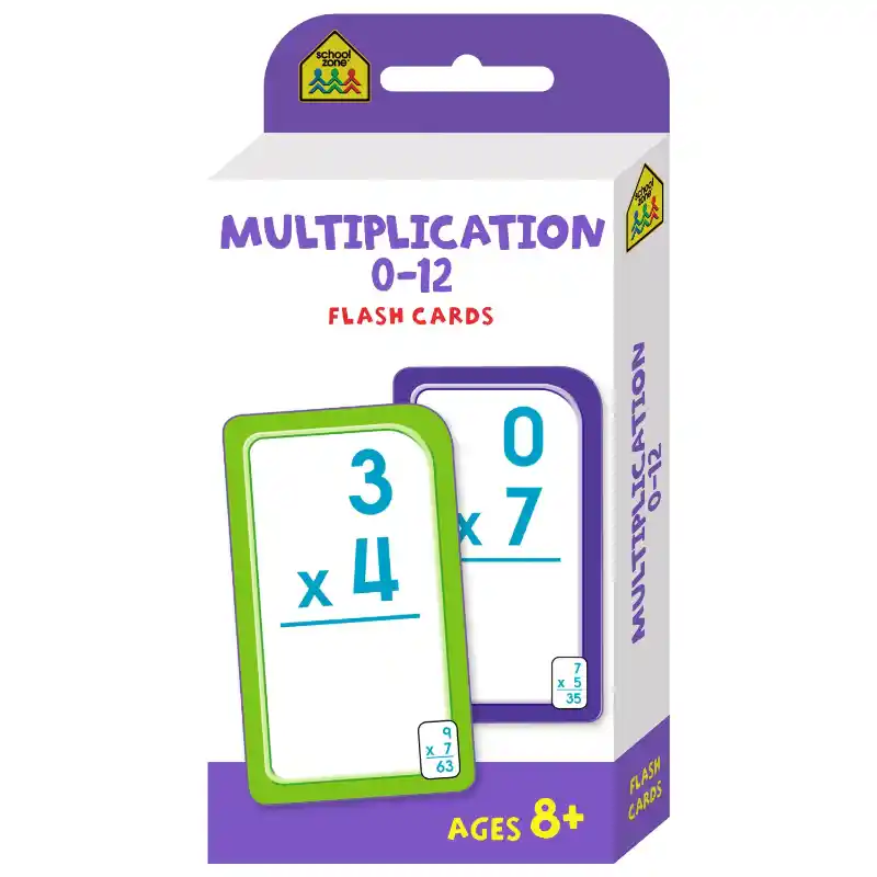 School Zone Flash Cards Maths - Multiplication 0-12