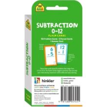 School Zone Subtraction 0–12 Flash Cards 7 School Zone Subtraction 0–12 Flash Cards