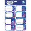 Spencil School Book Name Labels 16 Pack Coral Garden