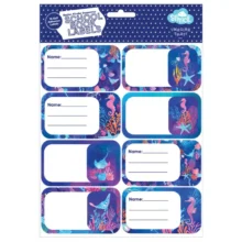 Spencil Book Labels 16 Pack - Coral Garden