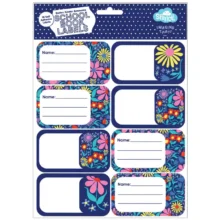 Spencil Book Labels 16 Pack - Flower Fun