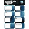 Spencil School Book Name Labels 16 Pack Fractal