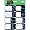 Spencil School Book Name Labels 16 Pack Neon Life